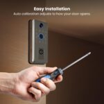 Feit Electric Cerradura de puerta inteligente con timbre de cámara HD, video de 1080p, entrada de huellas dactilares y t