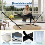 Hamaca Doble KYBOLT con Soporte de Acero Ajustable 450 Libras Gris Oscuro