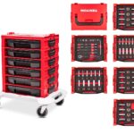 Set de Dados y Matraca TEKTON SKT26301 Unidad 1/2 Pulgada Profundos y Poco Profundos 12 Puntos 109 Piezas 3/8-1-1/2 Pulg