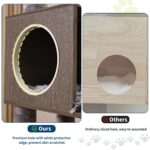 Árbol para Gatos con Caja de Arena Oculta MilleLoom 3 Niveles Madera Gris con Hamaca Armario de Almacenamiento y Montaje