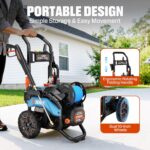 Lavadora a Presión Eléctrica SENIX HPWE15-H 2700 PSI 2.3 GPM Motor sin Escobillas Tanque de Espuma 110 Onzas 6 Boquillas