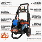Lavadora a Presión Eléctrica SENIX HPWE15-H 2700 PSI 2.3 GPM Motor sin Escobillas Tanque de Espuma 110 Onzas 6 Boquillas