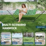Hamaca ActiveTrail VSie05LLZC8b-j-AC39728DdH para 2 Personas con Soporte Verde Cuerda de Algodón y Poliéster