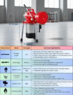 Máquina de limpieza de drenaje eléctrica de alta resistencia – 500 W, 400 RPM, barrena de serpientes de alcantarillado d