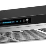 HisoHu Campana extractora de cocina de 36 pulgadas, 1200 CFM, con sensor de gestos y control táctil, campana extractora