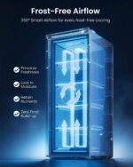 ICEVIVAL Congelador vertical, 11.0 pies cúbicos, certificado comercial, refrigerador/congelador convertible 4 en 1 sin e