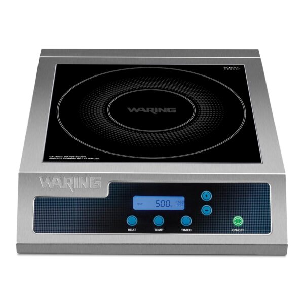 Waring Quemador de inducción comercial, vidrio de cerámica Schott de 11 x 11 pulgadas, para cocina profesional y caterin