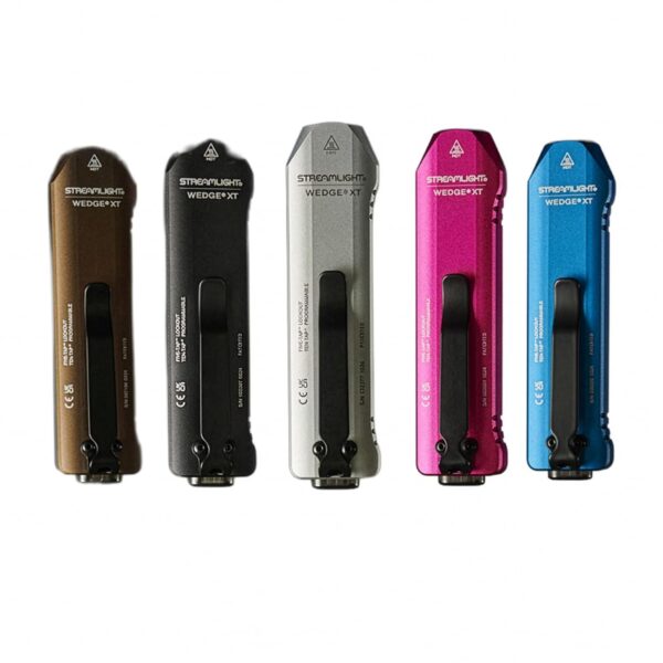 Paquete de 5 Linternas Streamlight Wedge XT 500 Lúmenes 1900 Candela Negro Coyote Plata Azul y Rosa