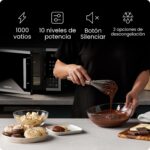 Chefman Horno microondas para encimera de 1.1 pies cúbicos, 1000 vatios con 10 niveles de potencia, 3 ajustes preestable