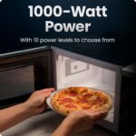 Chefman Horno microondas para encimera de 1.1 pies cúbicos, 1000 vatios con 10 niveles de potencia, 3 ajustes preestable