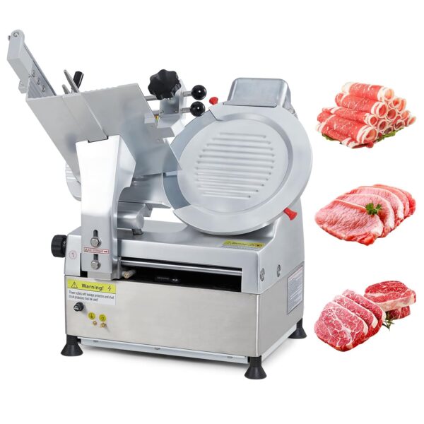 Garvee Automatic Meat Slicer, 550W Deli Slicer with 12" Carbon Steel Blade, Meat Slicer Machine with Adjustable Thicknes