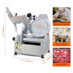 Garvee Automatic Meat Slicer, 550W Deli Slicer with 12" Carbon Steel Blade, Meat Slicer Machine with Adjustable Thicknes