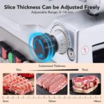 Garvee Automatic Meat Slicer, 550W Deli Slicer with 12" Carbon Steel Blade, Meat Slicer Machine with Adjustable Thicknes