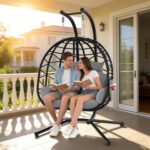 Silla Colgante Doble Suteck BZ-1789 con Soporte para 2 Personas Capacidad 700 Libras Color Negro