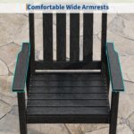 Juego de 4 Sillas de Comedor para Patio Garvee W9hdn33707 HDPE Negro Base en H 650 Libras