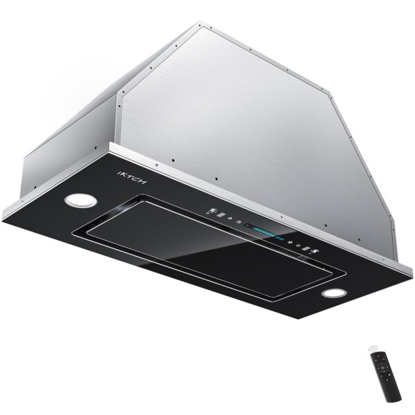 IKTCH Inserto de campana extractora de 30 pulgadas, campana de ventilación convertible de 900 CFM con ventilador de 4 ve