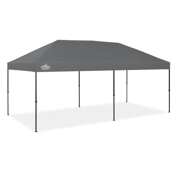 Toldo Desplegable YOLI Fortitude EasyLift 200 FRTDEL200GRYOL 10 x 20 Pies Color Carbón Estructura de Acero Parte Superio