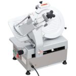 Cortadora automática de carne de 12 pulgadas, cortador eléctrico de alimentos con motor dual de 180 W+370 W, grosor ajus