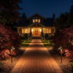 Lámpara KSANA Low Voltage Landscape Lighting Exterior Latón Antiguo 12V IP65 6 Pulgadas D x 20 Pulgadas H