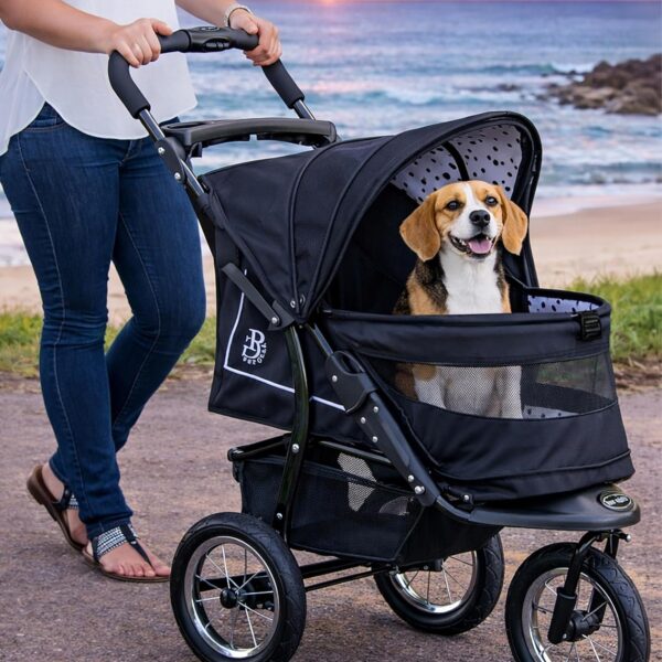 Cochecito para Mascotas Pet Gear NV Modelo 8450NVSD Neumáticos de Gel de 12 Pulgadas Diseño Manchado