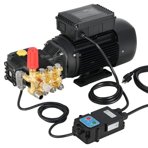 Kit de Bomba Eléctrica de Hidrolavadora VEVOR BZ01 1220 PSI 2.2 GPM Motor 2 HP 120V Émbolo de Cerámica Cabeza de Latón