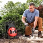 50FTx1/2 Inch Sewer Snake Electric Drain,Drain Cleaner Machine for 2" to 4" Pipes, Plumbing Snake Auger Cleaner with Whe