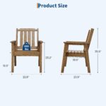 Juego de 4 Sillas de Comedor para Exterior IDEALHOUSE Polietileno de Alta Densidad Base en H Natural