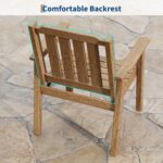 Juego de 4 Sillas de Comedor para Exterior IDEALHOUSE Polietileno de Alta Densidad Base en H Natural