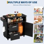 Carrito de parrilla para exteriores resistente con mesa de preparación de acero inoxidable, carrito móvil para isla de b