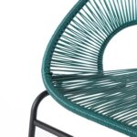 Juego de Muebles de Patio Christopher Knight Home Dessa 378796 3 Piezas Verde Azulado Ratán Sintético y Hierro