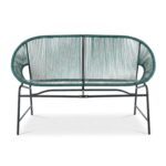 Juego de Muebles de Patio Christopher Knight Home Dessa 378796 3 Piezas Verde Azulado Ratán Sintético y Hierro