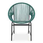 Juego de Muebles de Patio Christopher Knight Home Dessa 378796 3 Piezas Verde Azulado Ratán Sintético y Hierro