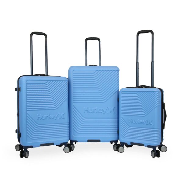 Juego de Equipaje Hurley Kahuna HY-AB-900-3 3 Piezas con Ruedas Giratorias Azul University 19x12.5x29 pulgadas