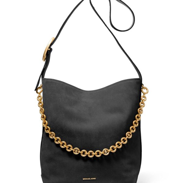 Bolso Tote Michael Kors Nolita Grande Cuero Herrajes Dorados Negro