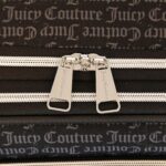 Juego de Equipaje Juicy Couture Morgana 3 Piezas con Ruedas Giratorias Poliéster Negro Grisáceo