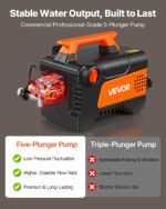 Lavadora a Presión Eléctrica VEVOR HPGF2000 1958 PSI 2.5 GPM con 4 Boquillas y Varita de Extensión de Metal