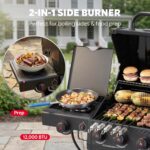 Parrilla de Gas Propano Feasto GL5101B 5 Quemadores con Quemador Lateral y Quemador de Sellado Cuerpo y Tapa Esmaltados