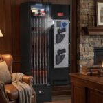 Heavy Duty Quick Access Gun Cabinet with Digital Backlit Keypad & Keys | Removable Shelves, Pistol Pockets, Dual Alarm |