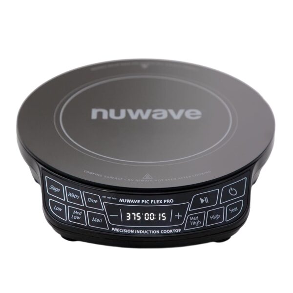 Nuwave Flex Pro 30503V01 - Placa de inducción de precisión de 10.25 pulgadas con pantalla táctil IMD, LED, vidrio inasti