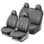 Funda de Asiento Clazzio AMZL-7550GGG para Chevrolet Camaro 2010-2015 Modelo No Convertible con Asiento de Tela Piel Per