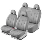 Funda de Asiento Clazzio AMZL-4053LLL Nissan Altima Sedan 2007-2012 Asiento Delantero Eléctrico Cuero Híbrido Gris Claro
