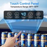 Kalamera Refrigerador de bebidas de 24 pulgadas, 164 latas debajo del mostrador para vino de cerveza, refrigerador de be