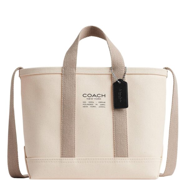 Bolso Utilitario Coach CER16 27 para Hombre Color Natural Lona y Cuero