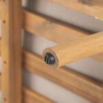 Juego de 2 Sillas de Madera de Acacia Merax para Exteriores con Cojines Acabado Teca y Brazos de Cuerda Tejida