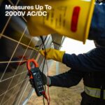 Klein Tools CL910 2000 V 2000 A AC/DC Medidor de abrazadera digital de rango automático con TRMS, luz de trabajo, pantal