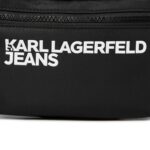 Bolsa Bumbag Karl Lagerfeld Jeans B1M30227 BLK Negro Poliéster con Cremallera 2 Bolsillos Talla Small