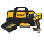 DEWALT Drill Set 20V MAX XR, 1/2 in. Brushless Cordless Drill Driver Kit With 5AH POWERSTACK Battery and Charger, LED Li