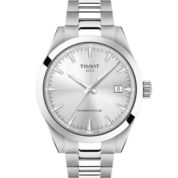 Reloj Tissot Gentleman T1658071103100 Automático Suizo Caja de Acero Inoxidable 38 mm Esfera Plateada Cristal de Zafiro