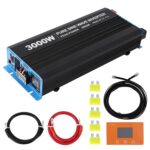 Inversor de Corriente GAOMON Modelo 1 3000W Onda Senoidal Pura 12V 24V DC a 120V AC Puerto USB 5V 2.1A 2 Salidas AC Cont