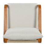 Juego de Muebles de Patio Christopher Knight Home Coddy 380268 4 Piezas Madera de Acacia con Mesa Auxiliar y Cojines Bei